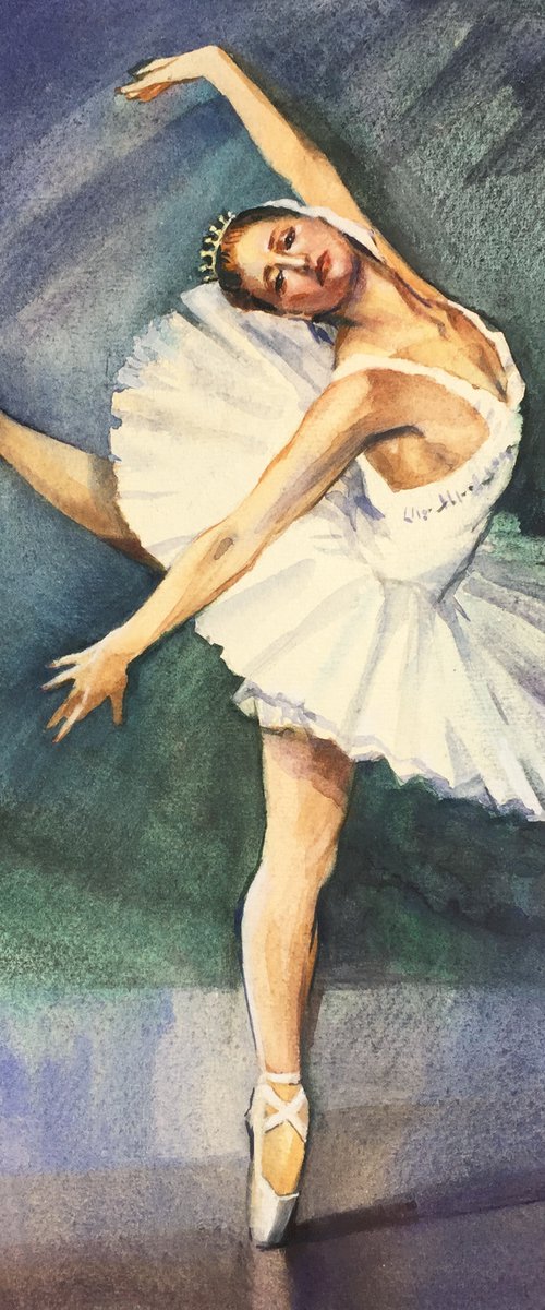 Ballerina Galina Ulanova. Dancing ballerina by Natalia Veyner
