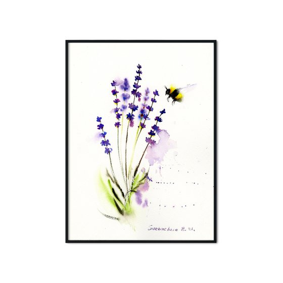 lavender and bumblebee