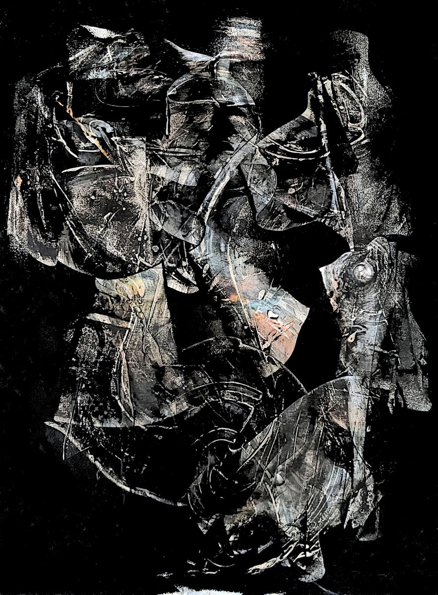 Expressive Abstract Acrylic Painting By Newel Hunter, 30 X 40", Late Shift, Original Artwork