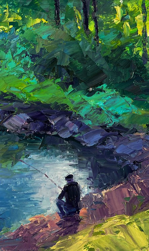 Quiet Morning by the River by Boris Serdyuk