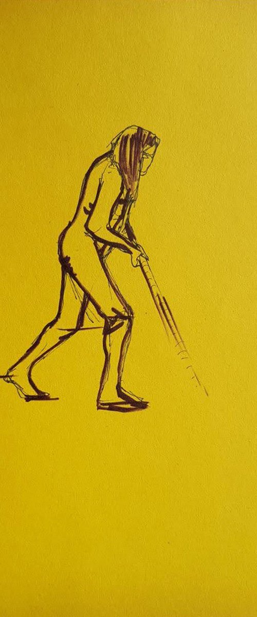 Figure with a stick by Aleksandar Bašić