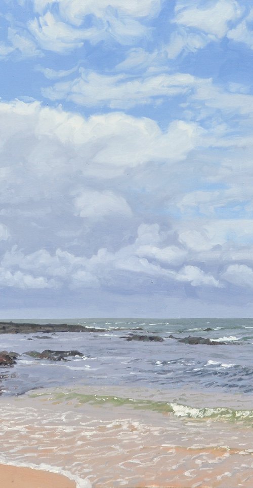 Clouds above the beach, Batz-sur-mer by ANNE BAUDEQUIN