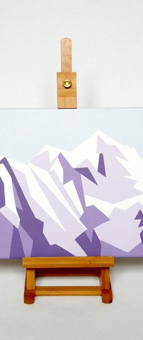 Mountain painting Evening view of Mont Blanc by Zoe  Hattersley