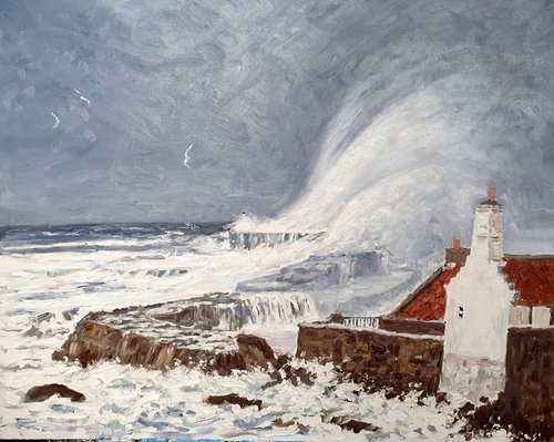 storm babet, pittenweem by Colin Ross Jack