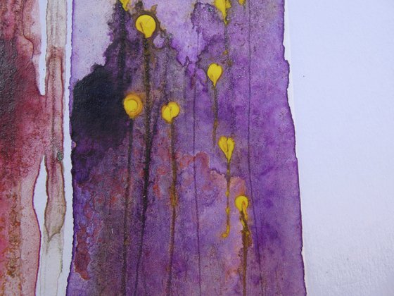 Flowers in August - abstract watercolor