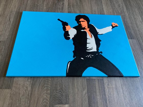 Han Solo Start Wars Original Pop Art Canvas Painting