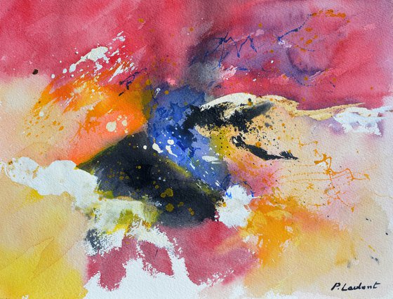 Fusion - abstract watercolor - 3423