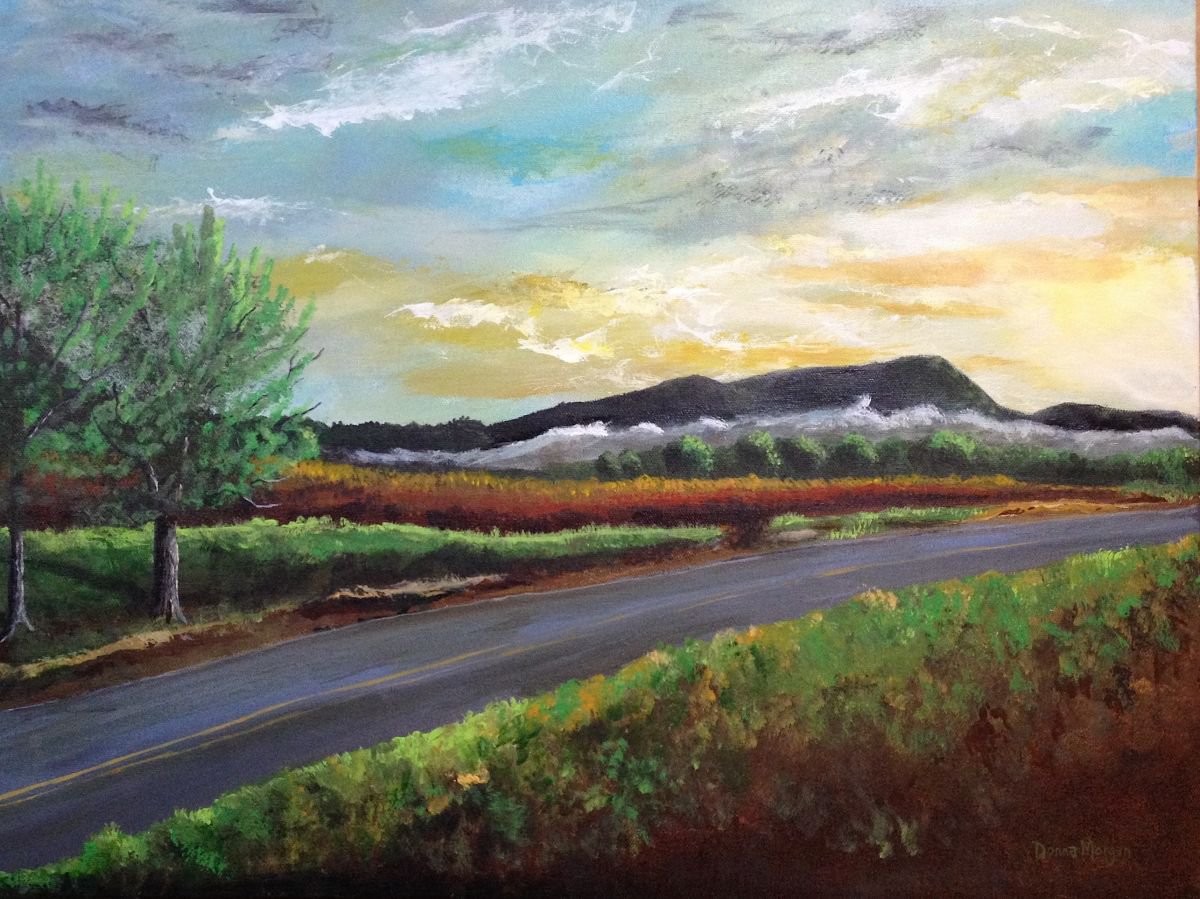 Impressionistic Landscape Acrylic Painting By Donna Daniels, 24 X 18, Red Lick Valley, Madison County, Kentucky, Artfinder