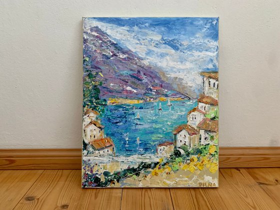 Italian village on the sea