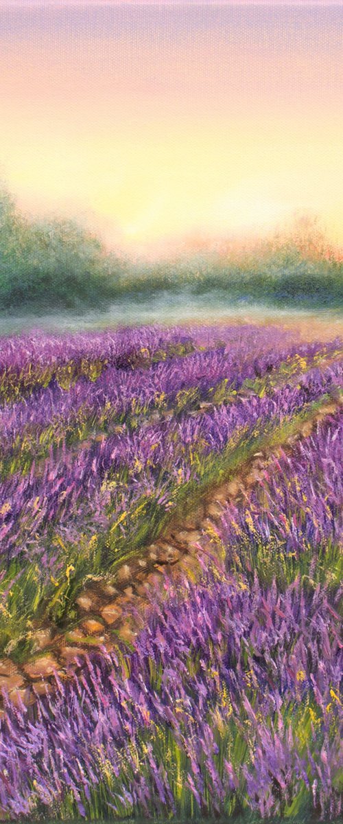 Lavender landscape 4 by Ludmilla Ukrow