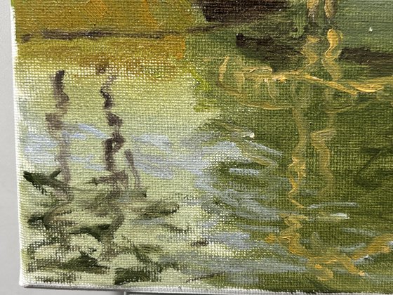 Small drawbridge. Pleinair