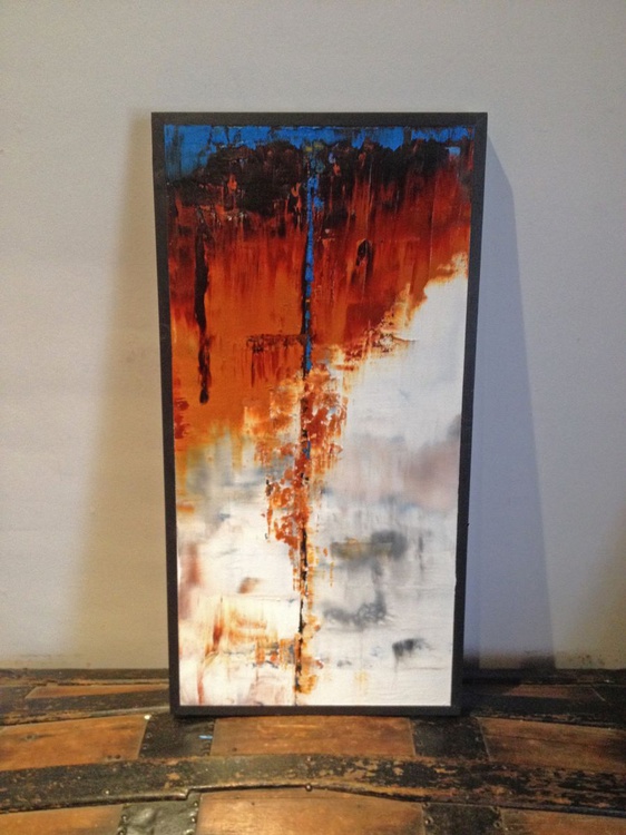 Abstract painting Rust vii by Matthew Withey Artfinder