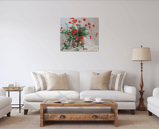 Still life with poppies
