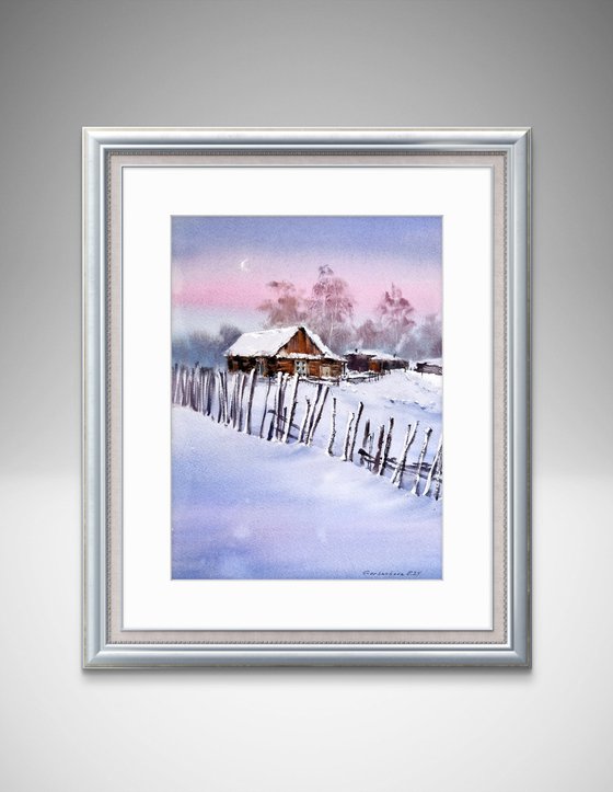 Winter morning. Village #3