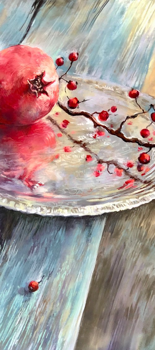 Red on silver by Larissa Rogacheva