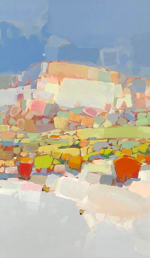 Canyon View, Landscape oil painting, One of a kind, Signed, Handmade artwork by Vahe Yeremyan