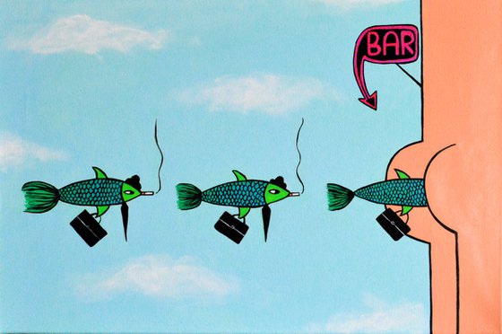 Fish fly to the bar