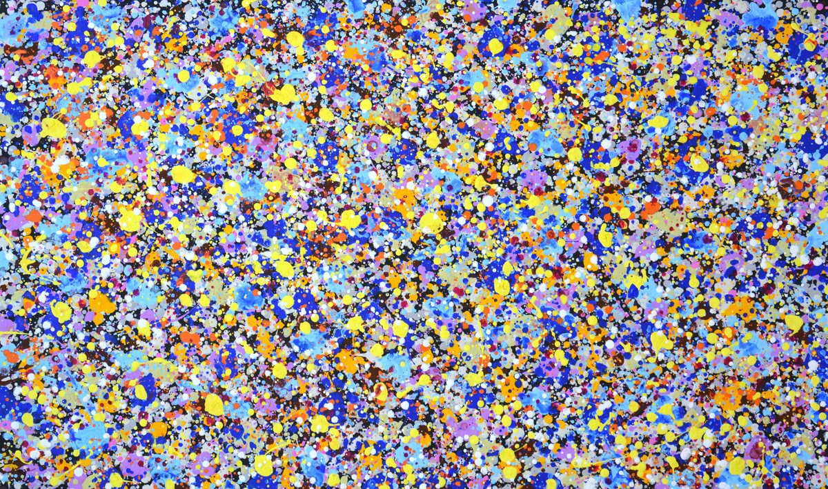 Expressive Abstract Acrylic Painting By Iryna Kastsova, 39 X 24, Expression 55., Original Artwork