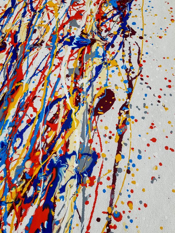 Sprucigi N-39 (H)125x(W)158 cm. Colorful Splash Abstract Painting