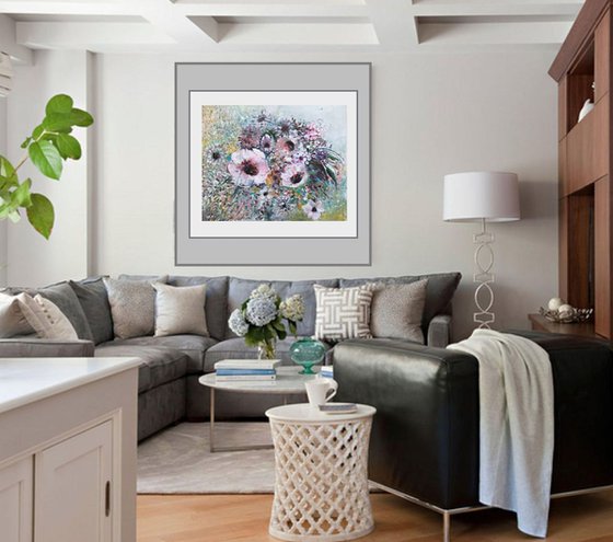 Wall Floral Art Part II Floral Artwork For Sale Original Flower Painting On Canvas Ready to Hang Gift Ideas Acrylic Paintings Buy Art Now Free Delivery 40x50cm