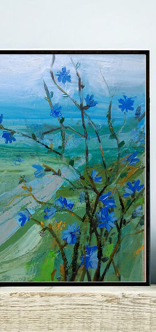 blue wildflower by Victoria Cozmolici