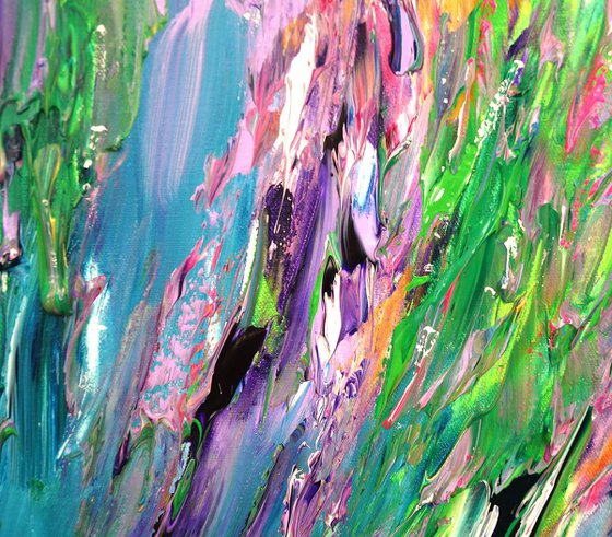 Pink Turquoise Flowery L 1