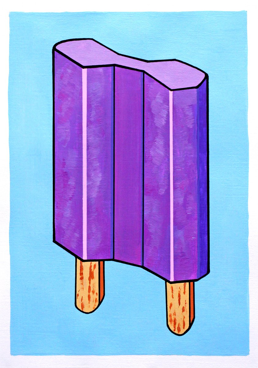 Double Popsicle Lolly Painting by Ian Viggars