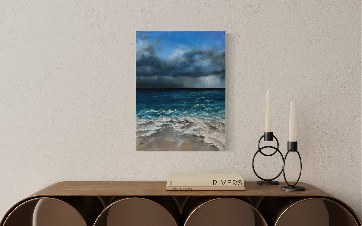 Photorealistic Oil Painting , Tropical Rain By Alesia Yeremeyeva, 12 X 16, Artwork For Sale On Artfinder