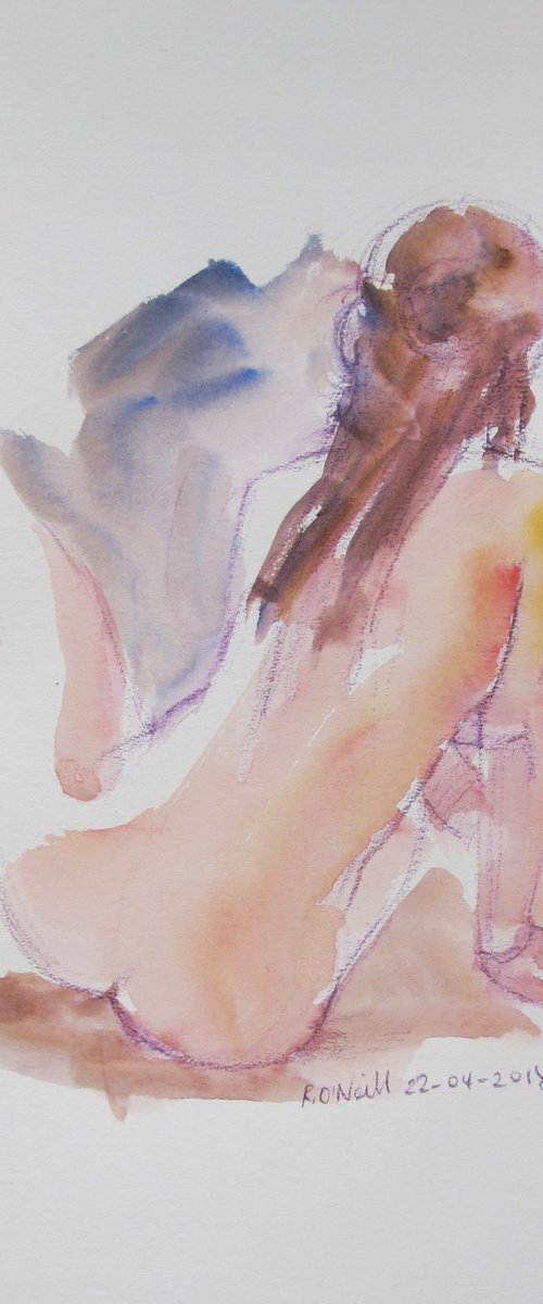 Seated female nude by Rory O’Neill