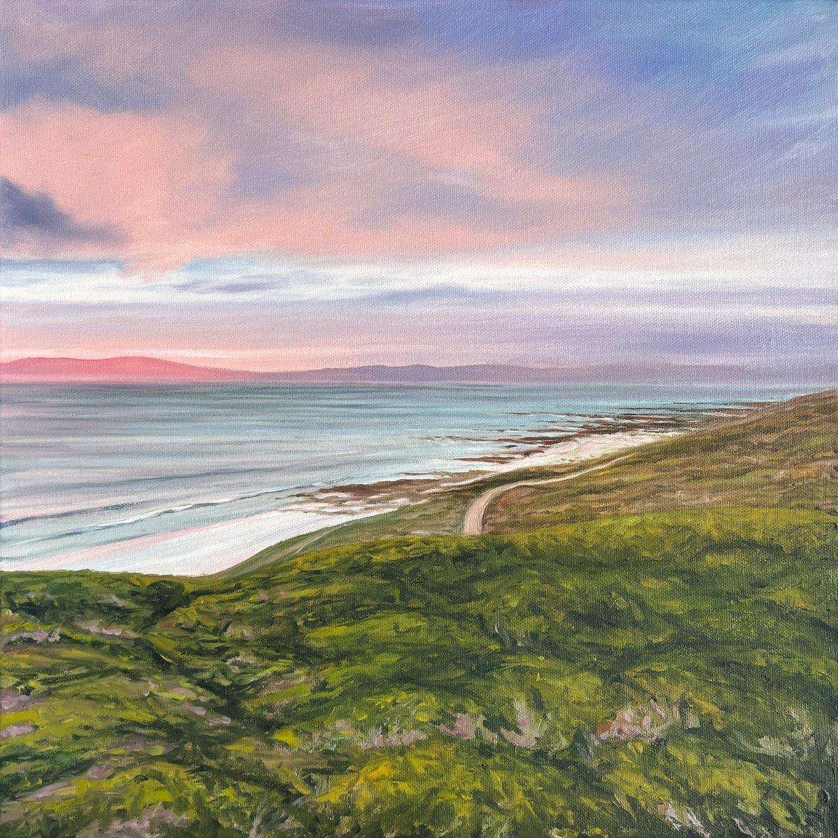 Photorealistic Landscape Oil Painting By Tetiana Koda, 16 X 16", Whispers Of The Ocean, Original Artwork