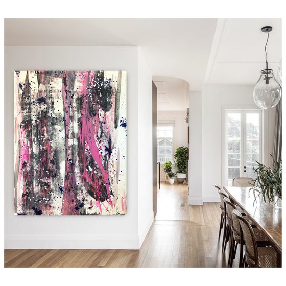 The last kiss - Extra large abstract paintings XXL