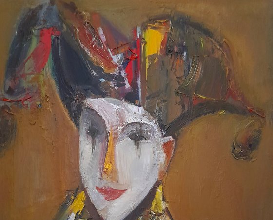 The Clown (40x30cm, oil painting, ready to hang)