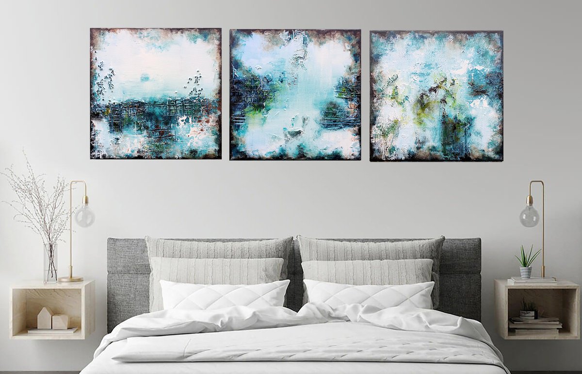 Ambient Odyssey Triptych by Susan Wooler