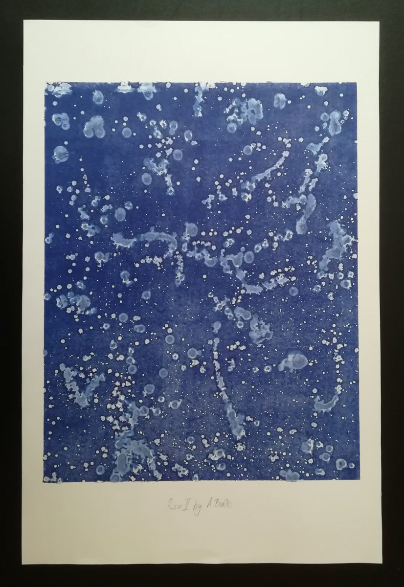 Organic Abstract Print By Aleksandar Basic, 17 X 25, Rain Two, Original Artwork