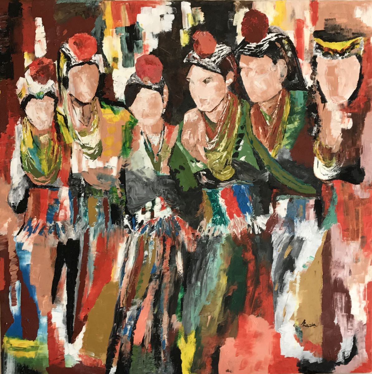 Kalash (The White Tribe) By Shazia Mufti, 39 X 39, Artwork For Sale On Artfinder