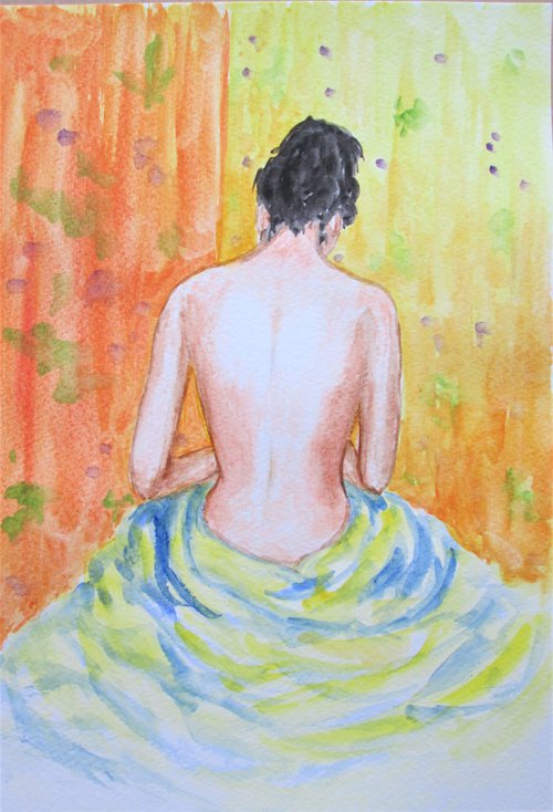 Nude Back of a Woman by MARJANSART