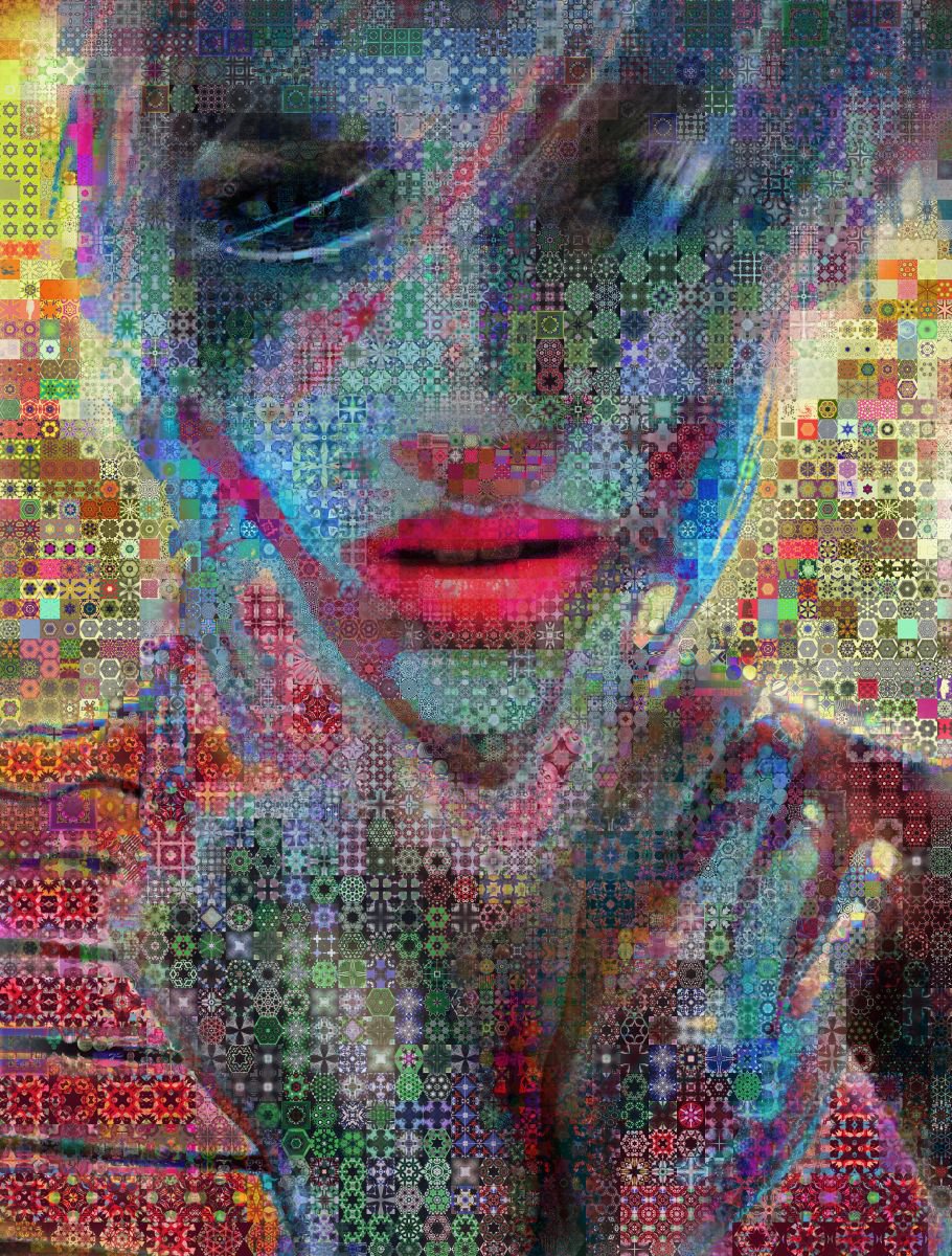 Portrait Painting By John Lijo Bluefish, 50 X 70, Sleeping In My Thoughts, Original Artwork