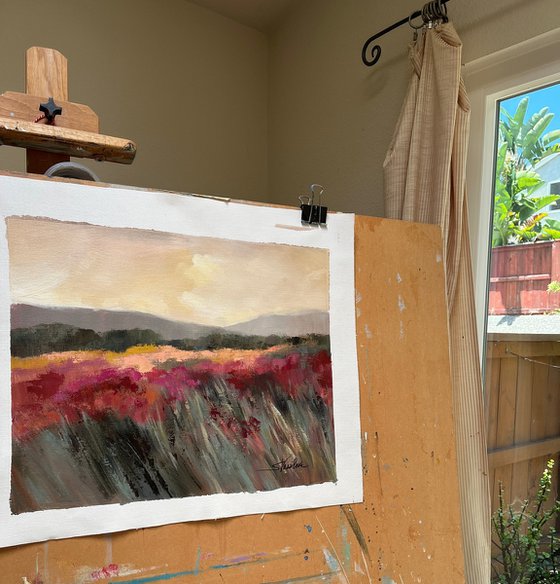 Coral and Magenta Meadow