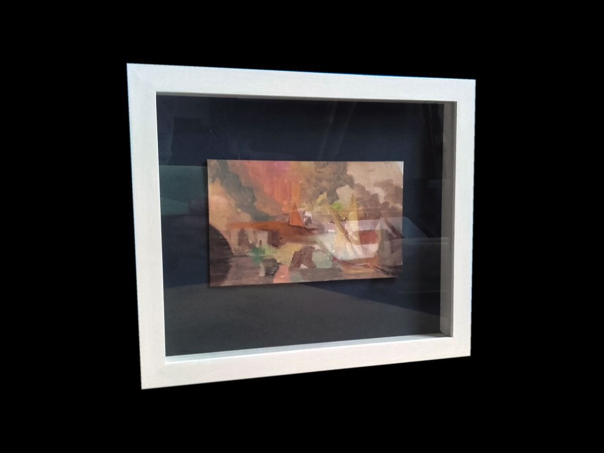 Impressionistic Landscape Oil Painting By Adam Grose Ma Pgce, 9 X 7, Layered Journeys In Troubled Times, Original Artwork