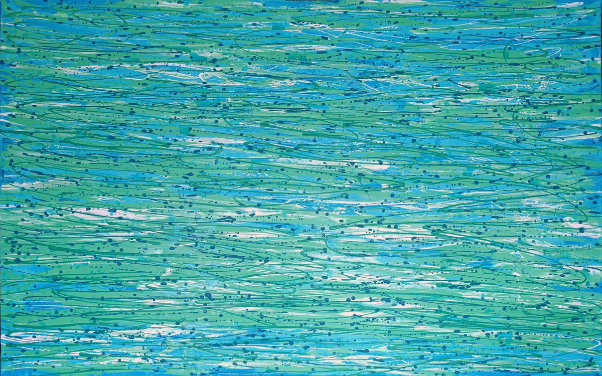 Expressive Abstract Acrylic Painting By Salana Art / Svetlana Samovarova, 63 X 39", Untitled 1.25, Original Artwork