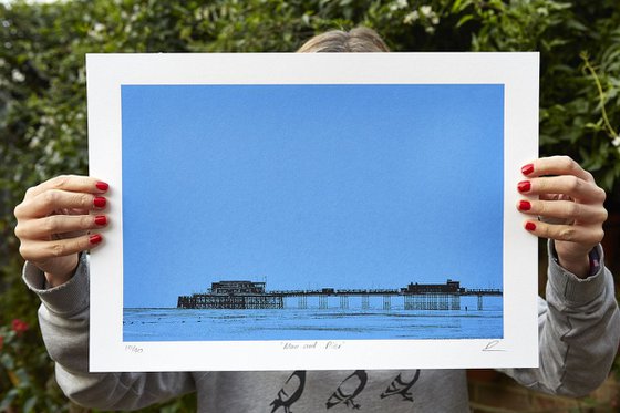 Man And Pier (Blue edition)