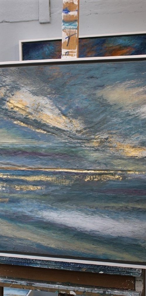 Golden Storm - Sennen Cove - Cornwall - Framed by Tony Davie