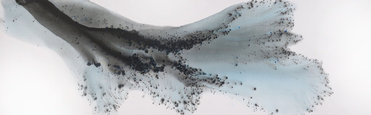 Abstract Acrylic Painting By Muriel Napoli, 79 X 24", Nature 152, Original Artwork