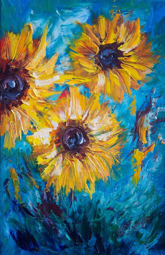 Sunflowers - Diptych