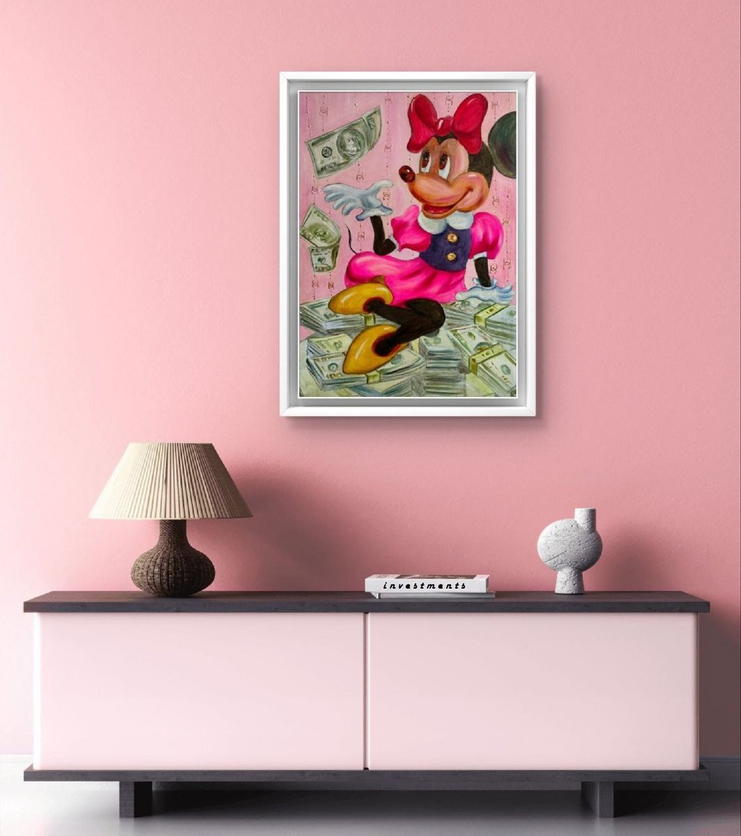 Original Pink Mouse Party by VedrinaArt