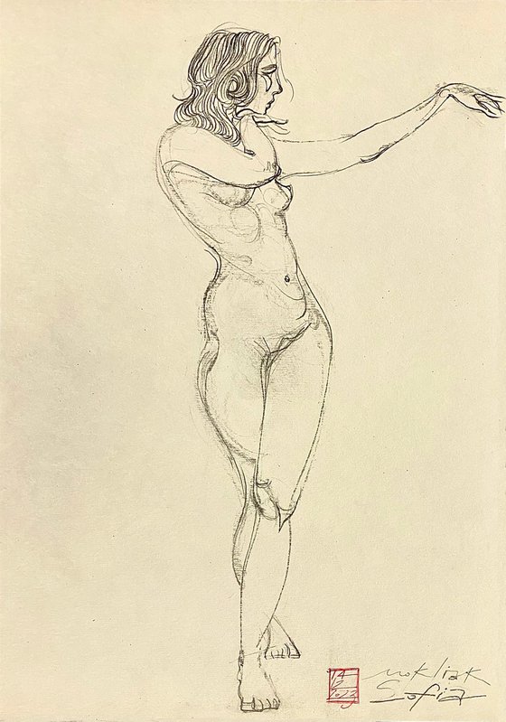 Female figure sketch # 11