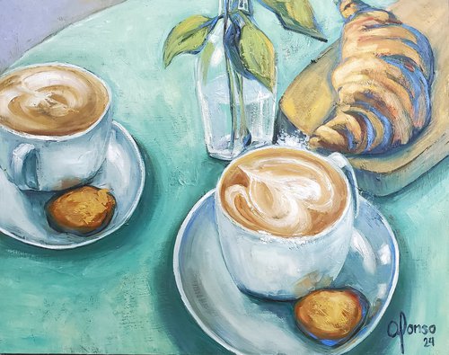Coffee with cookies. by Andrea Alonso