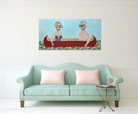 Red canoe