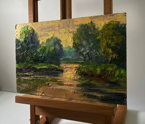 Spring Sunset over the River