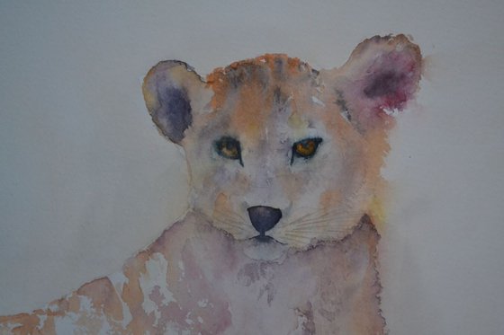 LION CUB - ORIGINAL WATERCOLOUR